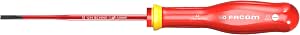 FACOM AT3.5X100TVE SCREWDRIVER PROTWIST SLIM Insulated 1000 Volts for Slotted Screws - Image 1