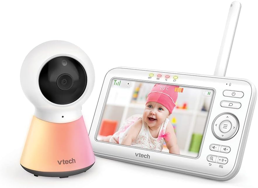 VTech - BM5254 - Color Night Light Video Babyphone - 5" Screen - Night Light and Lullabies - FR Version White - Image 1