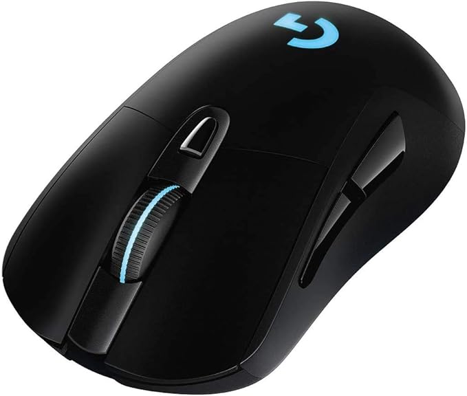 Logitech G703 LIGHTSPEED Wireless Gaming Mouse, 25K HERO Sensor, 25600 DPI, RGB, Adjustable Weight, 6 Programmable Buttons, Extended Battery Life, PowerPlay, PC/Mac, Black - Image 1