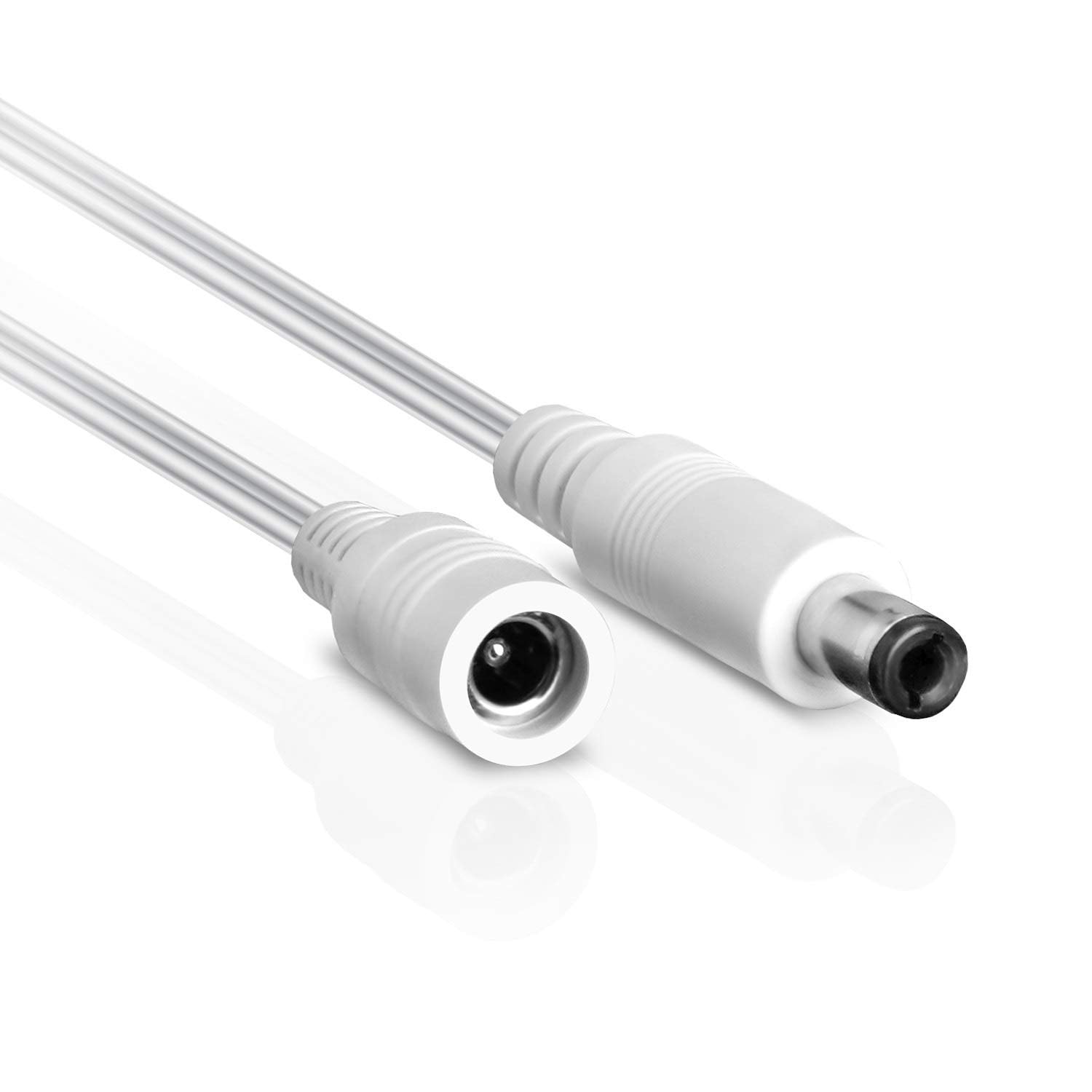 Wicked Chili 2.5m DC Power Extension Cable Compatible with Philips HUE Lightstrip Plus (White and Color Ambiance) V3 and V4 (Purple Packaging) for AC Adapter S020YM2400083, White - Image 1