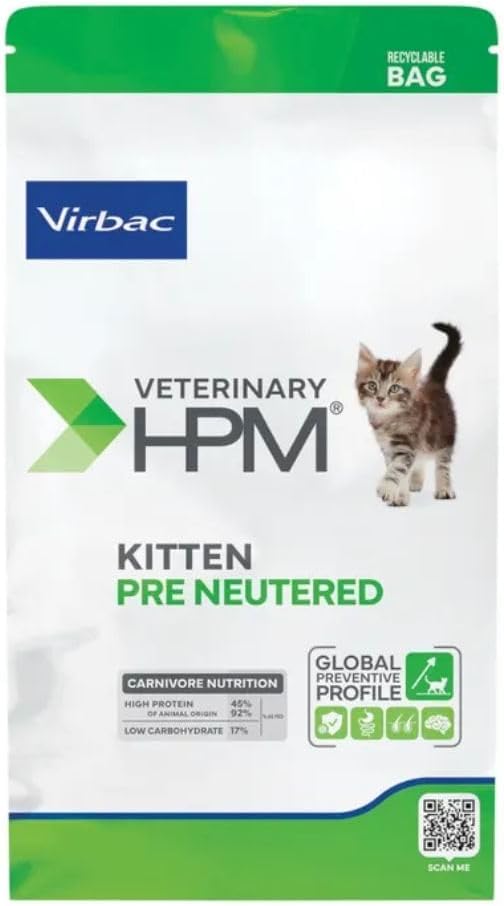 Virbac Vet Hpm Cat Baby Pre Neutered Complete Food 3 kg for Kittens - Image 1