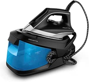 Rowenta Turbosteam VR8320F0 2.6 kW 2.3 kV Stainless Steel Iron Black General Ironing - Image 1