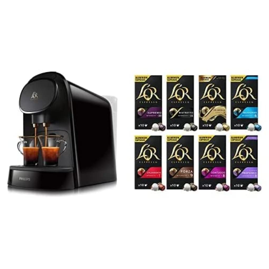 Philips L'OR Barista LM8012/60 Coffee Machine Piano Black + 80 Capsules L'Or Assortment - Image 1