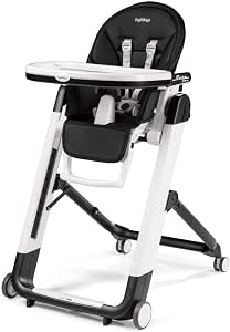 Peg Perego Siesta Follow Me Ultra Compact Multifunctional High Chair, Licorice - Image 1