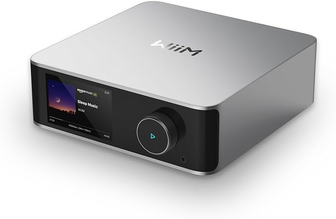 WiiM Ultra Music Streamer & Digital Preamp | 3.5" Touch Screen, Compatible with Google Cast & Alexa, Spotify Streaming, Amazon Music, Tidal | HDMI ARC, Phono Input & Headphone Out | Silver - Image 1