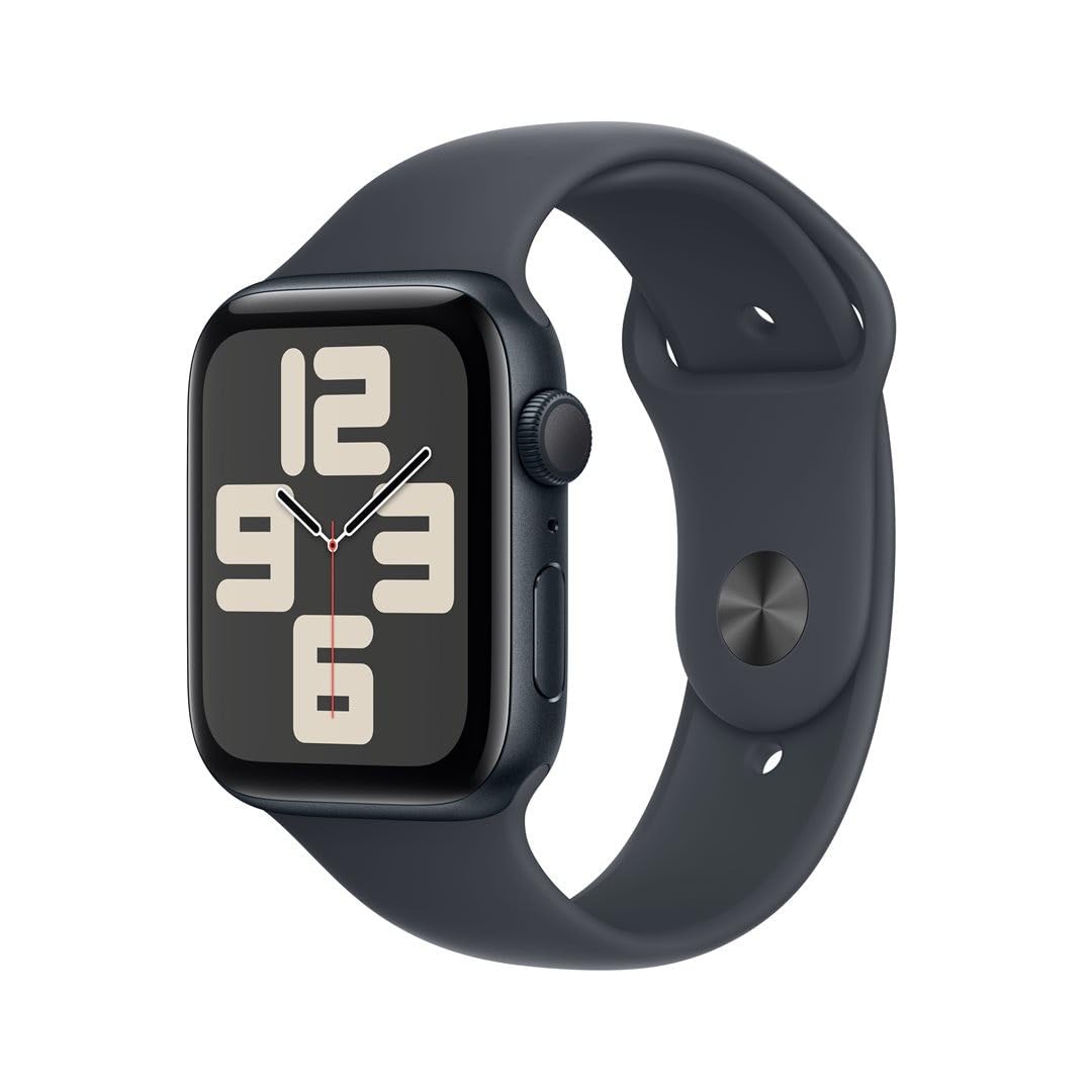 Apple Watch SE (2nd Generation) 44mm GPS Smart Watch with Midnight Aluminum Case and Midnight Sport Strap (M/L) Activity Tracking, Sleep Tracking, Accident Detection, Heart Rate Monitoring - Image 1