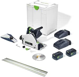 Festool Festool TSC 55 5.2 Kebi-Plus/XL-FS Cordless Plunge Saw - 2 x 18V Batteries, Charger + Blade Diameter 160 mm + FS1400/2-577006 Rail - Image 1