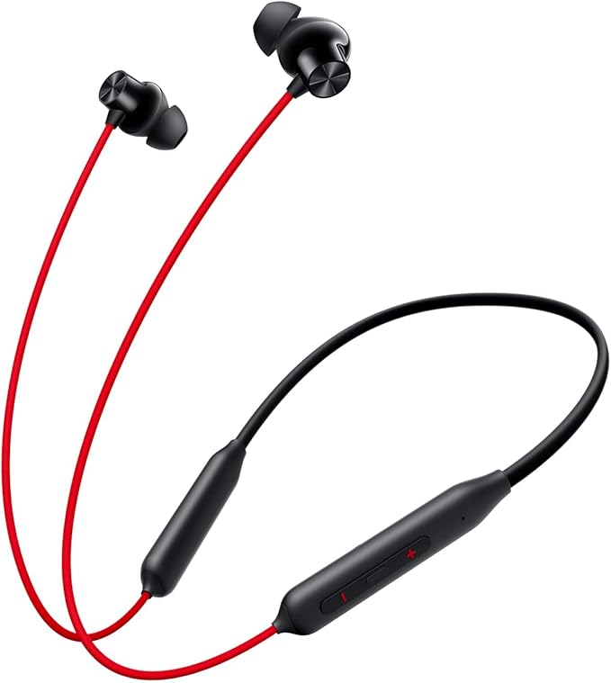 OnePlus Bullets Bombastic Bass Z2 Bluetooth 5 Inch Wireless Earbuds, 12.4 mm Drivers, 30 Hour Battery Life (Acoustic Red) - Image 1