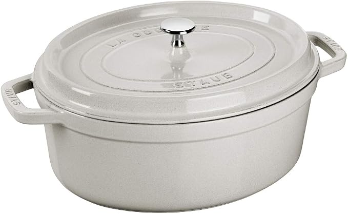 STAUB Oval Casserole with White Truffle, Size - 37 cm - Image 1