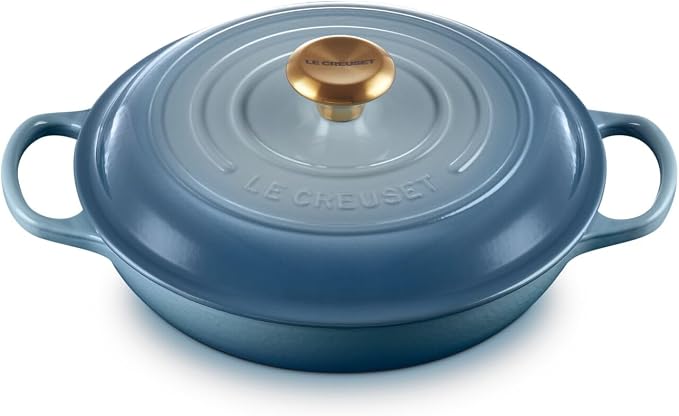 Le Creuset Chambray 2118026434441 Signature Enamelled Cast Iron Stewpot, Round, 26 cm, 2 L, 4.2 kg - Image 1
