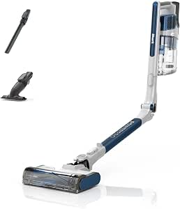 Shark PowerPro Cordless Vacuum Cleaner, FloorDetect Technology, Anti-Tangle, Anti-Allergen System, Lightweight, Flexible, Portable Mode, 50 Min Runtime, XL Dust Tin, Metallic Blue IZ380EU - Image 1