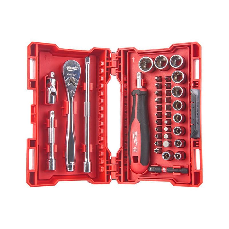 Milawaukee 1/4" Socket and Bit Set (38 Pieces) - Image 1