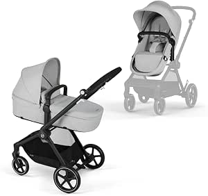 CYBEX Gold EOS 2-in-1 Pushchair from Birth to 22 kg (approx. 4 years), Lava Grey - Image 1
