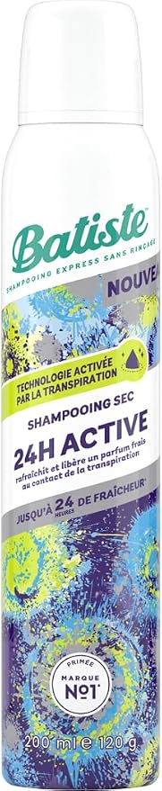 Batiste 24-hour Active Dry Shampoo – Refreshes Hair and Provides Volume – Fragrance of Freshness for 24 Hours – Absorbs Excess Sebum – No Residues or Rinsing – 200 ml - Image 1