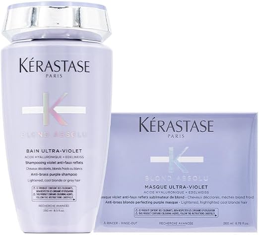 Kerastase Blond Absolu Bain Ultra Violet 250 ml Mask Ultra Violet 200 ml - Image 1