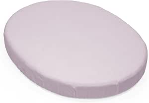 Stokke Sleepi Mini Fitted Sheet, Lavender – Soft Bed Sheet for Beautiful Dreams – Designed for Sleepi Mini Oval Mattress – Safe, Stylish and Washable – 100% Fine Cotton Percale - Image 1