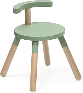 Stokke MuTable chair, clover green - 2023 version - adjustable seat height and removable backrest - made of beech wood - for children from 1.5 to 8 years old - Image 1