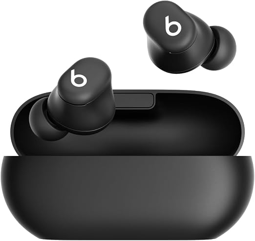 Beats Solo Buds – Écouteurs Bluetooth sans fil | 18 heures d'autonomie | Compatibilité Apple et Android | Microphone intégré – Noir mat - Image 1