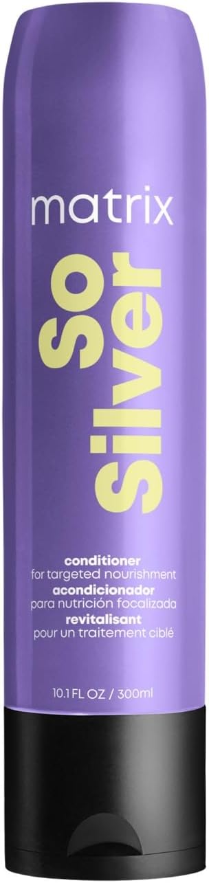 Matrix So Silver Purple Toning Balm for Blondes, Grey and Silver, Neutralises Yellow Tones, 1 Litre - Image 1