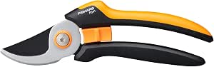 Fiskars Pruning Shears L Strong P341 for Fresh Branches and Twigs, Non-Stick Coating, Stainless Steel Blade, Length: 20.5 cm, Black/Orange, 1057164 - Image 1