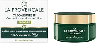 Oleo-Jeunesse Certified Organic Anti-Ageing Hydration Booster Cream - Omega Green Olive Oil & Hyaluronic Acid - All Skin Types - Proven Effectiveness - 50 ml - Image 1