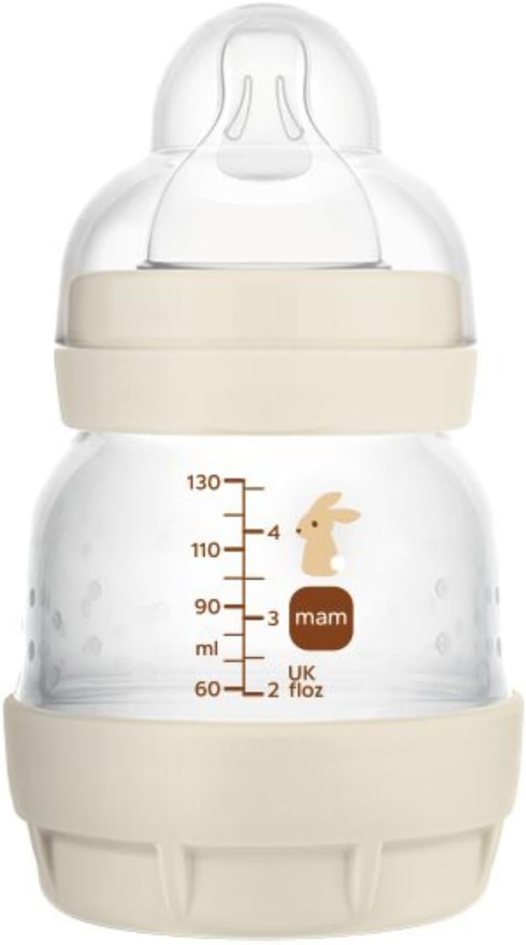 MAM Easy Start Anti-Colic Bottle 130 ml Sand with 0 Flow Teat - Image 1