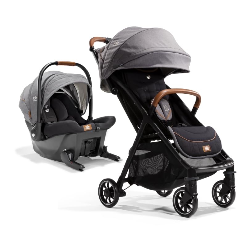 Joie - Duo Pack - Parcel Compact Stroller + Sprint Integrated ISOFIX Baby Car Seat - Carbon - Image 1