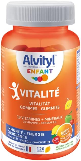 Alvityl - Vitality MAXI FORMAT Gummies - 8 vitamins and 2 minerals - Natural fruit flavours - From 4 years old - 120 gummies - Image 1