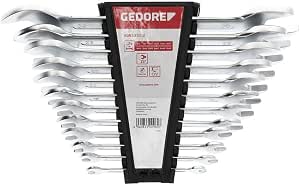 GEDORE red R05105012 12-Piece Set of Double Open-End Spanner Assortment Sizes 6-32mm Metric Long Spanner Set          [Energy Class A+] - Image 1