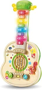 VTech - My Magic Lumi Guitar, Partially Wooden Musical Instrument, Acoustic and Electric Guitar, Musical Awakening Game and Fine Motor Skills, Baby Gift from 18 Months - Image 1