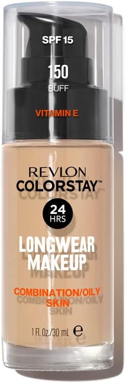 Revlon ColorStay - Fond de teint Longue Tenue 24H - Maquillage Teint et Soin Peaux Mixtes à Grasses - Formule Nourrissante et Protectrice à Base de Vitamine E - SPF 15-30 ml - N150 Buff - Image 1