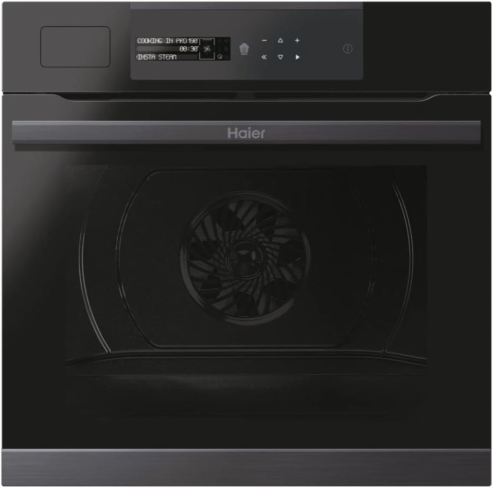 Haier HWO60SM5S9BH I-Message Steam Series 4 - 70L Built-in oven, Multi-level, Pyrolysis, Steam, 9 functions, Remote Control (Wi-Fi + BLE), Black, Class A+ - Image 1