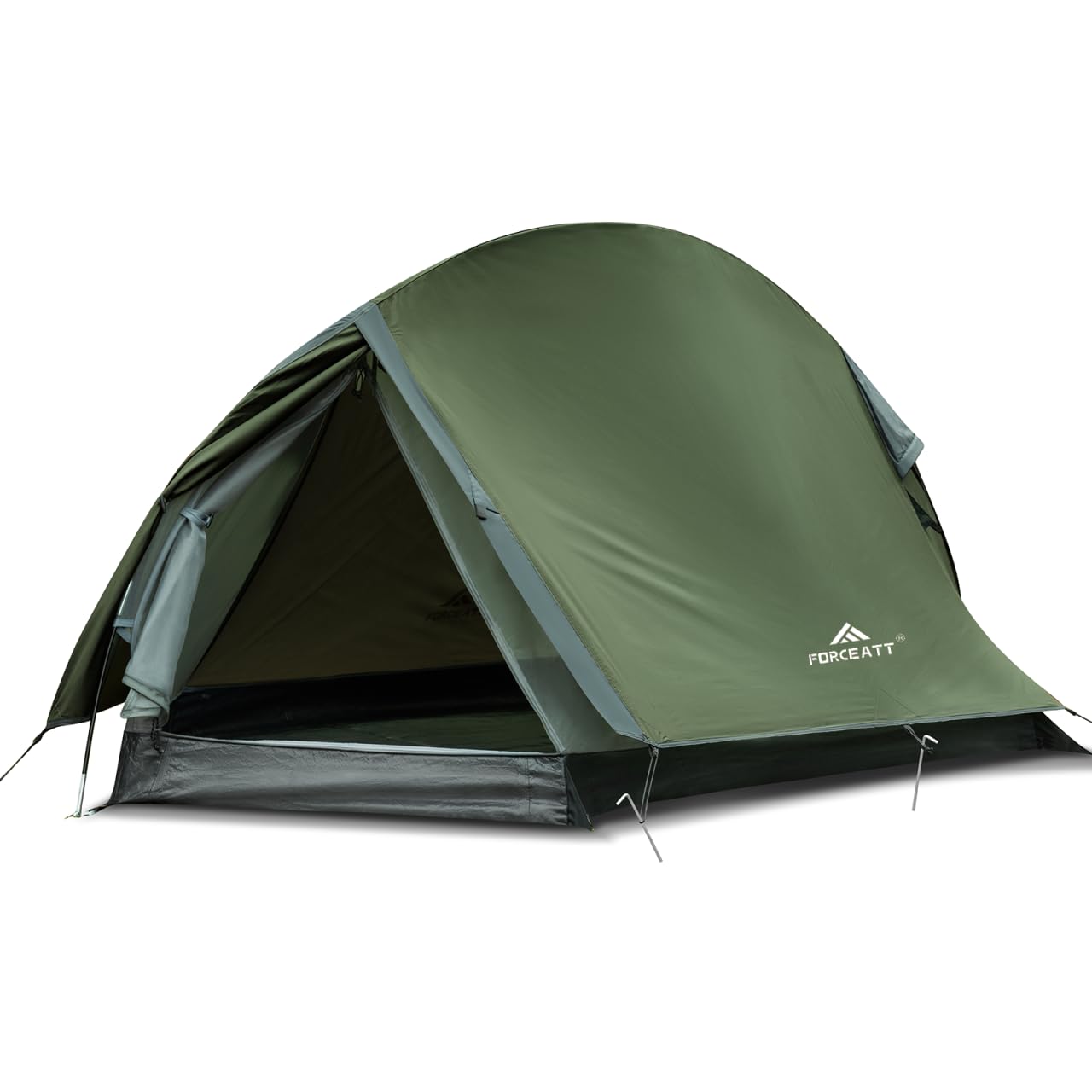 Forceatt Camping Tent, 1/2 Person Tent, Ultralight 1 Seater Tent, Quick Assembly, Water Resistant, Small Package, Double Layer Camping Tent, for Camping, Motorcycle Travel, Trekking - Image 1