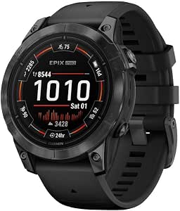 Garmin Epix Pro - AMOLED Display GPS Multisport Smart Watch - Gray with Black Strap - 51mm Case          [Energy Class A+] - Image 1