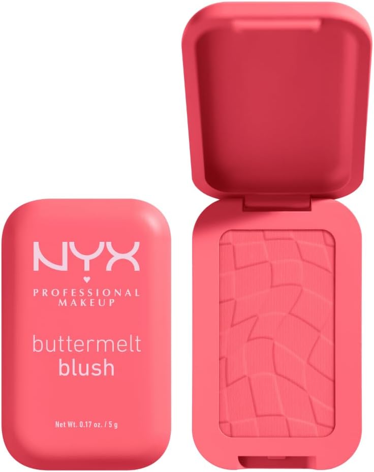 NYX PROFESSIONAL MAKEUP - Blush en Poudre, enrichi en beurre de mangue, beurre d'amande & beure de karité - Texture Fondante - Formule Vegan - Buttermelt Blush, Teinte : U Know Butta - Image 1
