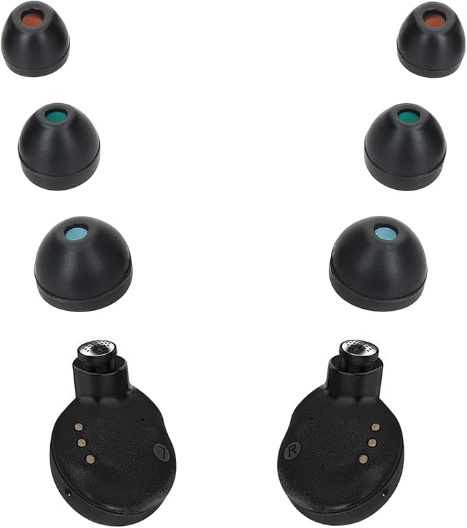 kwmobile 6 x Replacement Silicone Eartips for Sony WF-C500 Headphone/WI-C200 Headset Black - Image 1