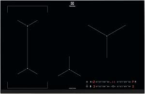 Electrolux LIL83443 Bridge 80 cm, Hob2Hood® Technology and Flexible Cooking Zones, 780 x 520 mm, Black - Image 1