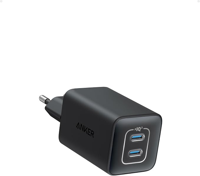 Anker 523 USB C Charger 47W (Nano 3), Samsung Fast Charge GaN Compact 2 Port Charger for iPhone 16/16 Plus/ 16 Pro Max/15/14/13, Galaxy, Pixel 4/3, iPad/iPad Mini (Cable Not Included), White - Image 1