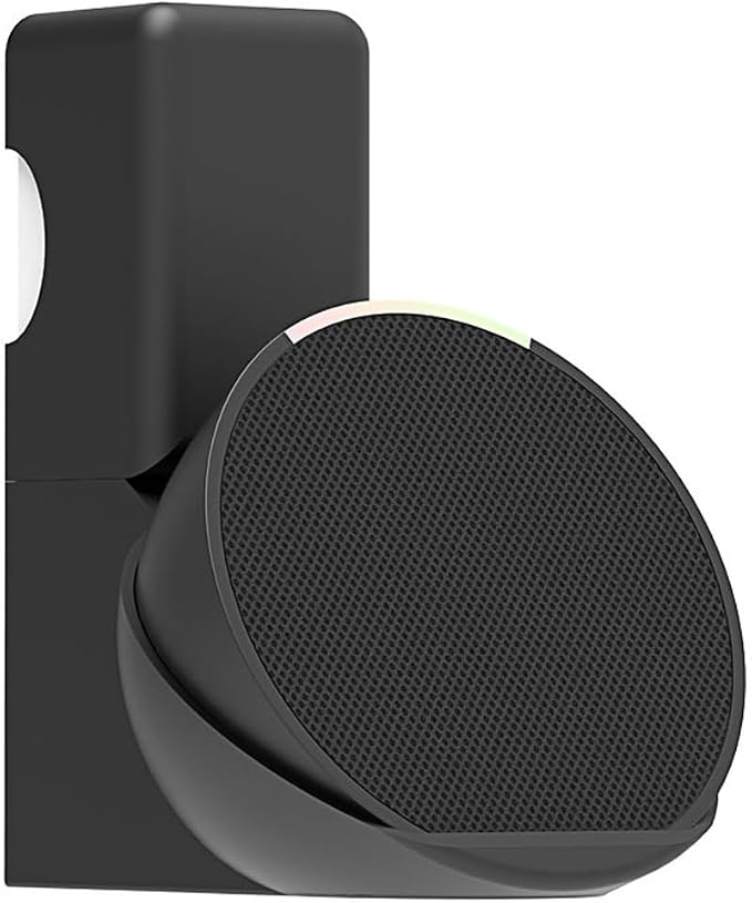 Compatible with Amazon Echo Pop Wall Mount Stand Holder Accessories Protective Case, Echo Pop Case, Echo Pop Smart Home Speaker Accessory Rack (Echo Pop, Black) - Image 1