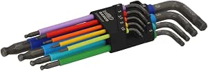 Bahco C1997LM/9P 1.5-10mm Long Hex Key Set with Coloured Ball End - Image 1