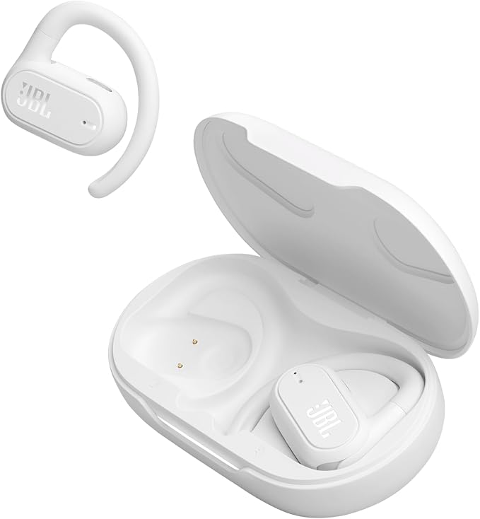 JBL Soundgear Sense, Air-Conductive Wireless Earbuds, JBL OpenSound Technology, IP54 Protection Rating, Up to 24 Hours of Battery Life - White - Image 1