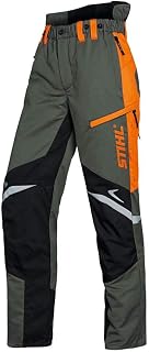 Stihl Pantalon Professionnel avec Protection Contre Les coupures Fonction Ergo Vert Olive/Orange/Noir - Image 1