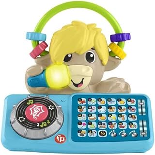 Fisher-Price Jouet d’éveil Sync Squad Yack Lettres pour bébé et tout-petit avec musique et lumières interactives, à partir de 9 mois, version française, HYK96 - Image 1
