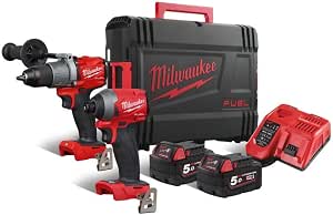 Powerpack M18 Fuel MILWAUKEE Impact Drill M18 FPD2 + Impact Driver M18 FID2 + 2 Batteries 5Ah – 4933464268 - Image 1
