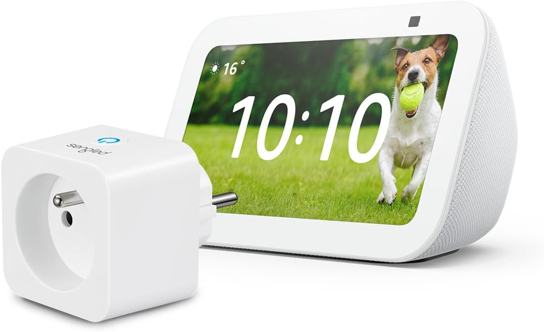 Echo Show 5 (3e génération) | Blanc + Sengled Smart Plug, Fonctionne avec Alexa - Kit de démarrage Maison connectée - Image 1