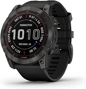 Garmin Fenix 7X Sapphire Solar DLC Titanium Carbon Grey - Image 1