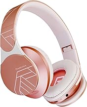 PowerLocus Edge Casque Bluetooth sans Fil, Casque sans Fil sur l'oreille, Hi-FI Stéréo, Micro SD/TF, Écouteurs avec Microphone Intégré et Pliables avec Etui pour iPhone/Samsung/TV/PC (Or Rose) - Image 1