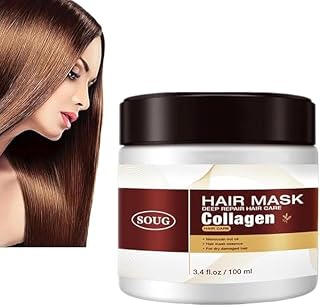 Masque Capillaire au Collagène, Maca Power, Après-Shampooing Réparateur en Profondeur, Essence pour Cheveux Secs et Sains (3PCS) - Image 1