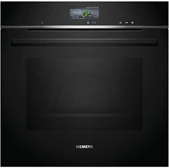 Siemens HR776G1B1 iQ700 A+ Einbaubackofen mit dampunterstützung, 60 cm breit, 71 L, Pyrolytisch+Hydrolytisch, 19 Heizarten, TFT Touchdisplay, Kindersicherung, Home Connect, schwarz          [Energy Class A+] - Image 1