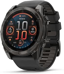 Garmin Amoled Smartwatch Fenix 8-51 MM | Premium Sportuhr mit integrierter LED-Taschenlampe, Lautsprecher und Mikrofon | Bis zu 29 Tage Akkulaufzeit im Smartwatch-Modus - Image 1